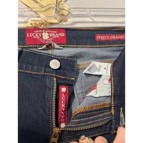 Lucky Brand Sweet N Straight Dark Wash Denim Jeans 6/28 - Picture 5 of 9